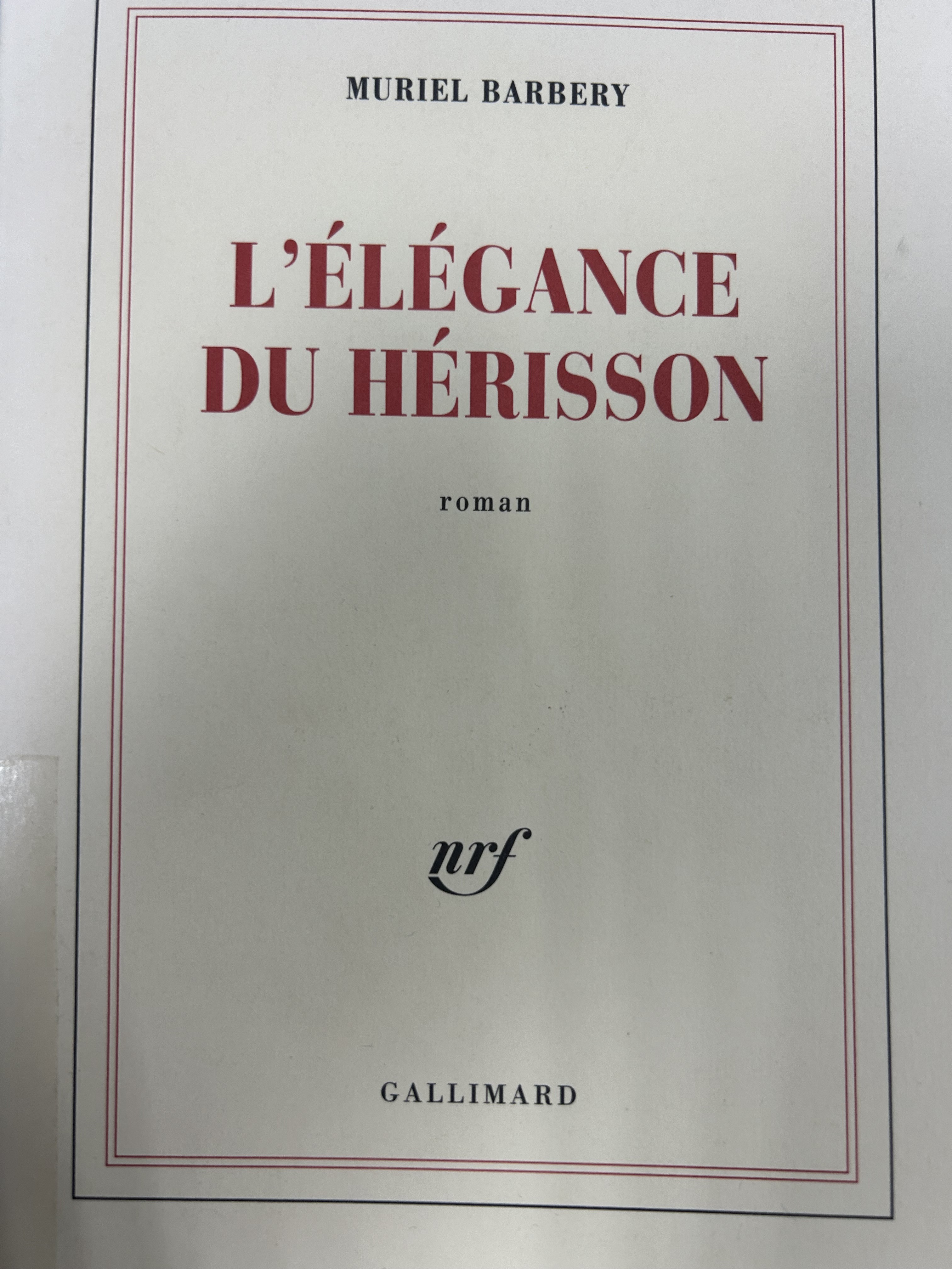 L'élégance du hérisson - Click to enlarge picture.