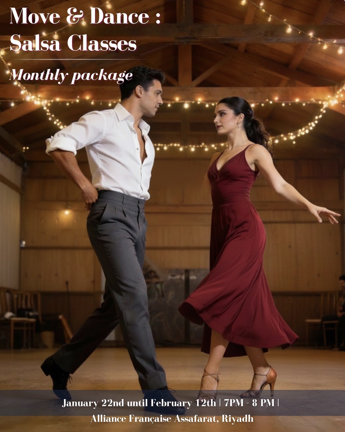 Salsa Dance Absolute beginners class (Riyadh- January/February)
